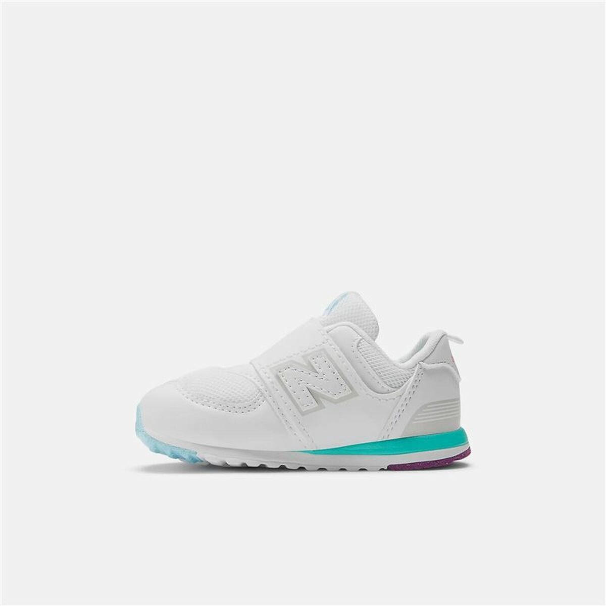 Sports Shoes for Kids New Balance 574 NEW-B HOOK LOOP White-6